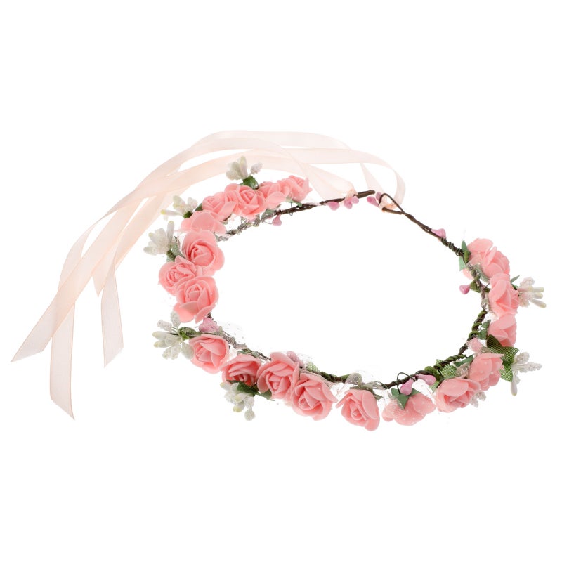 Floral Headband Flower Headband Wedding Floral Hair Accessory Photoshoots Beach Photography Prop for Brides and Bridesmaids - Image 5