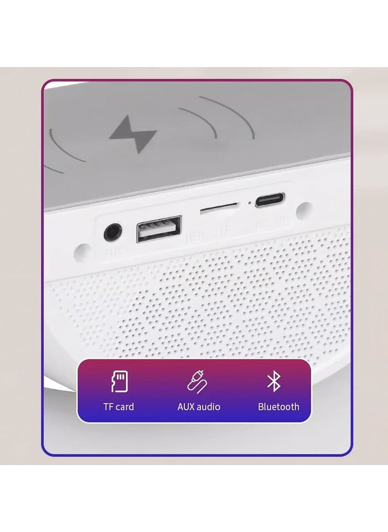Generic Speaker with Wireless Charger, New Smart LED Light, Home Decoration Bedroom Atmosphere Lamp with Lighting  - Image 4