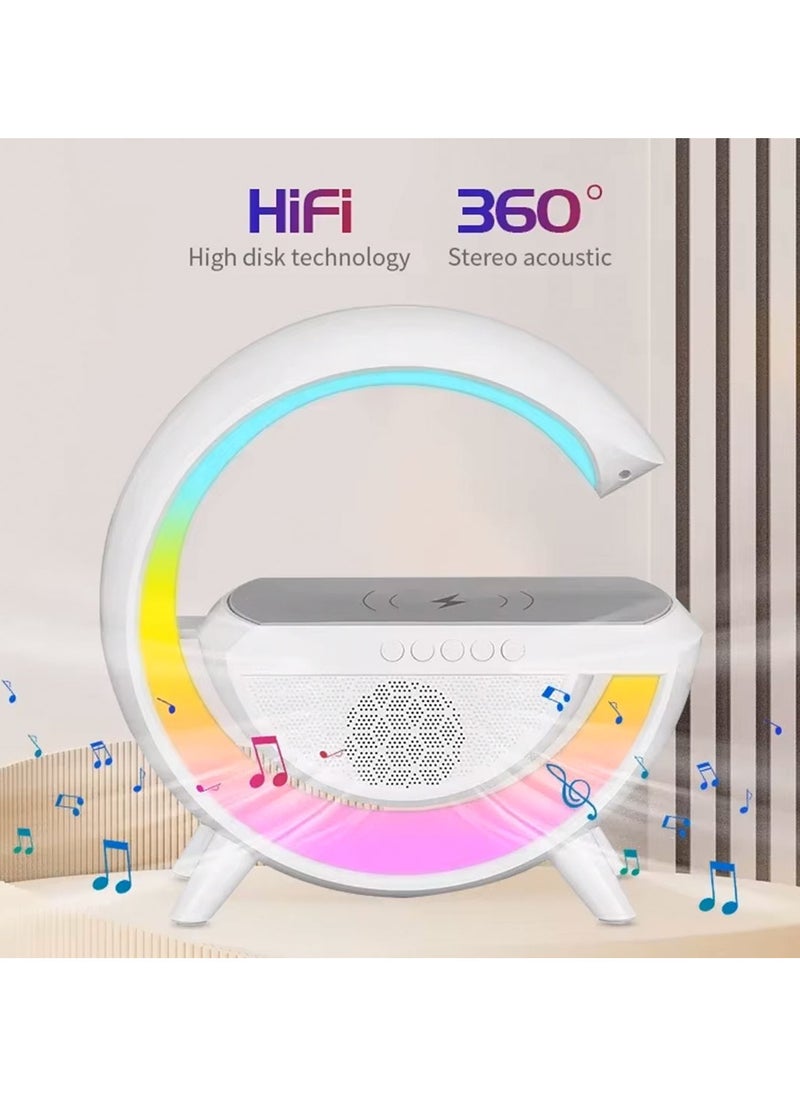 Generic Speaker with Wireless Charger, New Smart LED Light, Home Decoration Bedroom Atmosphere Lamp with Lighting  - Image 1