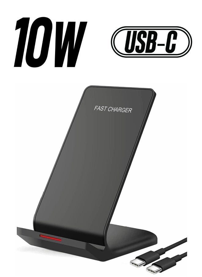 Generic Fast Wireless Charger, 10W Max PowerWave Stand Upgraded, Qi-Certified, Charging iPhone SE, 11, 11 Pro, Pro Max, XR, Xs XS, X, 8, 8 Plus, Galaxy S20 S10 S9, Note 10 9 (No AC Adapter)  - Image 1
