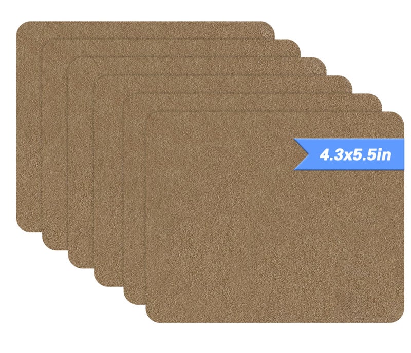 Azobur Repair Patch, 6 Piece Microfiber Patches, Self Adhesive Fabric Sofa Patch Repair Fabric, Luxurious Look, Quick Fix Sofa.(Khaki) - Image 1