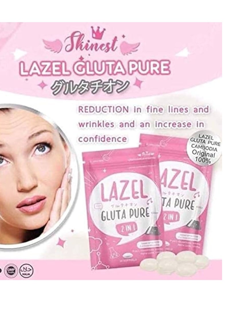 ليزيل كبسولات لازيل جلوتا بيور سكين ويلنس الناعمة - تركيبة ٢ في ١ مع إل-جلوتاثيون | دعم مضاد للأكسدة لبشرة صحية المظهر - Image 3