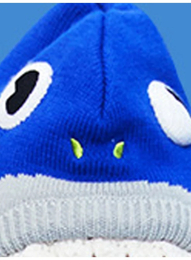 LITTLE SURPRISE BOX Knitted Starfish Shark  theme Winter Cap covering  Neck Ears and Head for Minus degree Temperature5 yrs and above