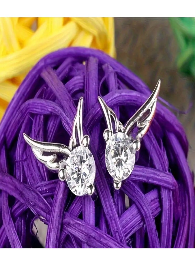 Home Clearance Sale Earrings for Women, Fashionable Cute Alloy Earrings with Synthetic Gemstones, Daily and Gift Occasions, Versatile for All Seasons - Pair - Image 3