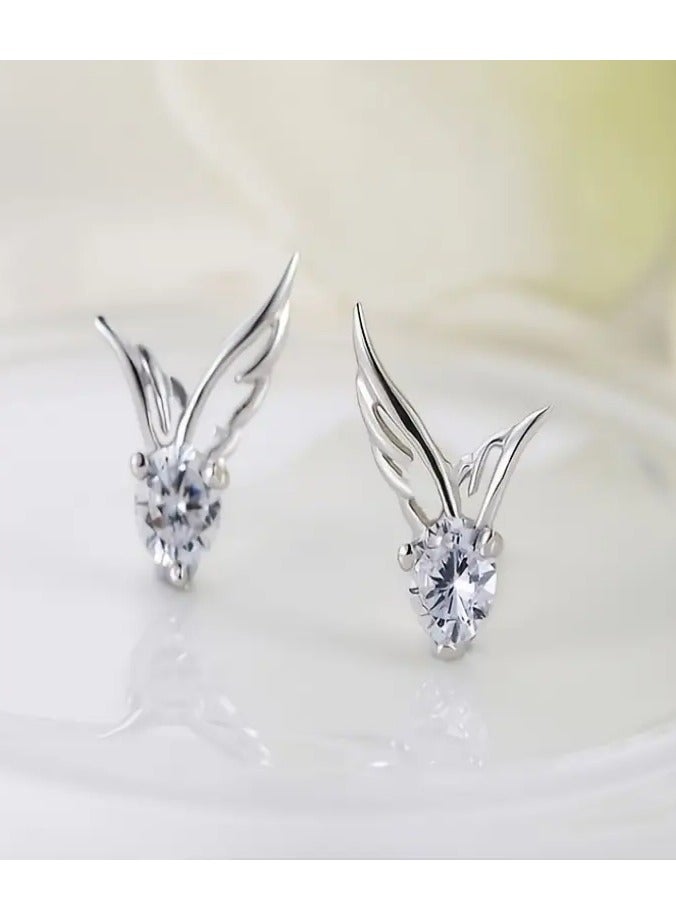 Home Clearance Sale Earrings for Women, Fashionable Cute Alloy Earrings with Synthetic Gemstones, Daily and Gift Occasions, Versatile for All Seasons - Pair - Image 1