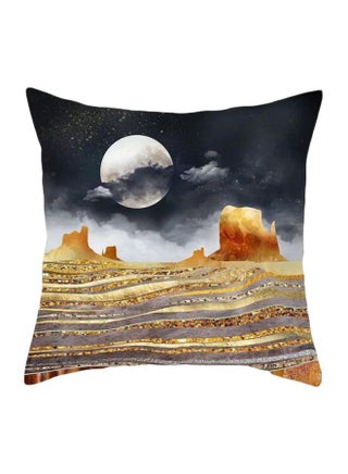 Marble And Mountain Printed Cushion Cover Black/Yellow/Brown 45x45cm - pzsku/Z95A0A4E34BF134793C5BZ/45/_/1694503537/8f63a9ea-6153-4ad0-85b9-d4b9e8956f4a