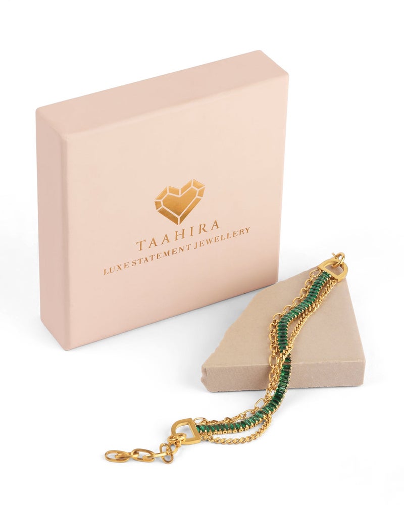 TAAHIRA سوار سلسلة باغيت أليس الأخضر - Image 4