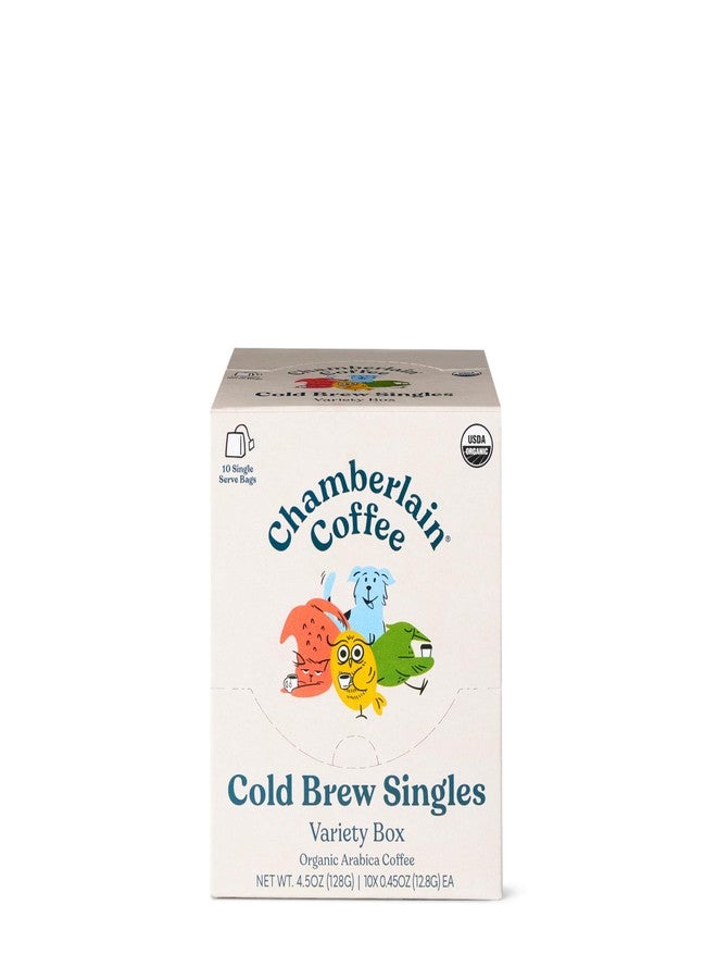 Chamberlain Coffee Organic Variety Cold Brew Singles Medium Roast - 10 Single Serve Bags w/Different Flavors - Ideal for Summer Use, at Home, Camping, or Travel - Coffee Gift Set for Any Occasion - Image 2