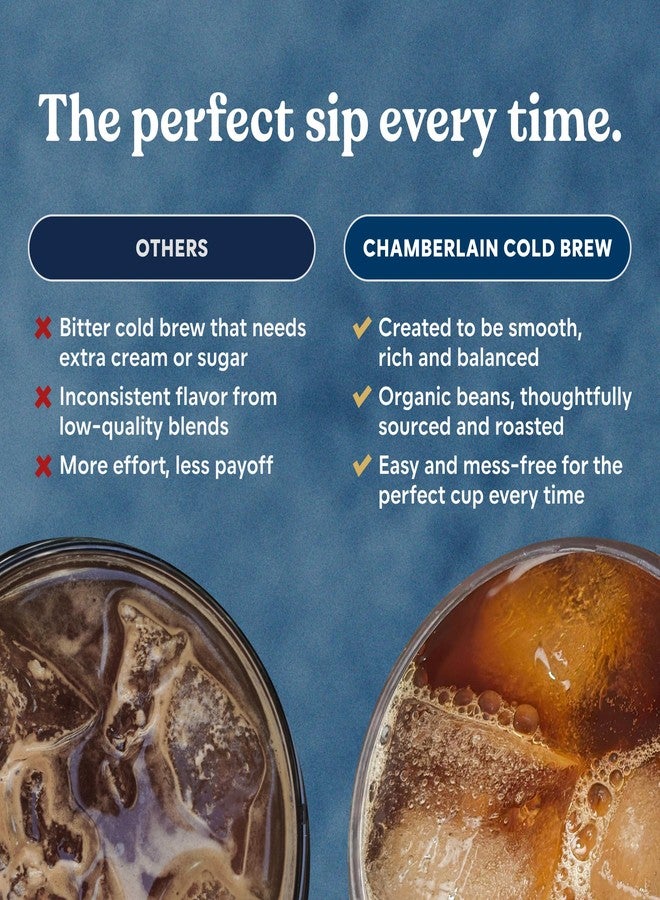 Chamberlain Coffee Organic Variety Cold Brew Singles Medium Roast - 10 Single Serve Bags w/Different Flavors - Ideal for Summer Use, at Home, Camping, or Travel - Coffee Gift Set for Any Occasion - Image 5
