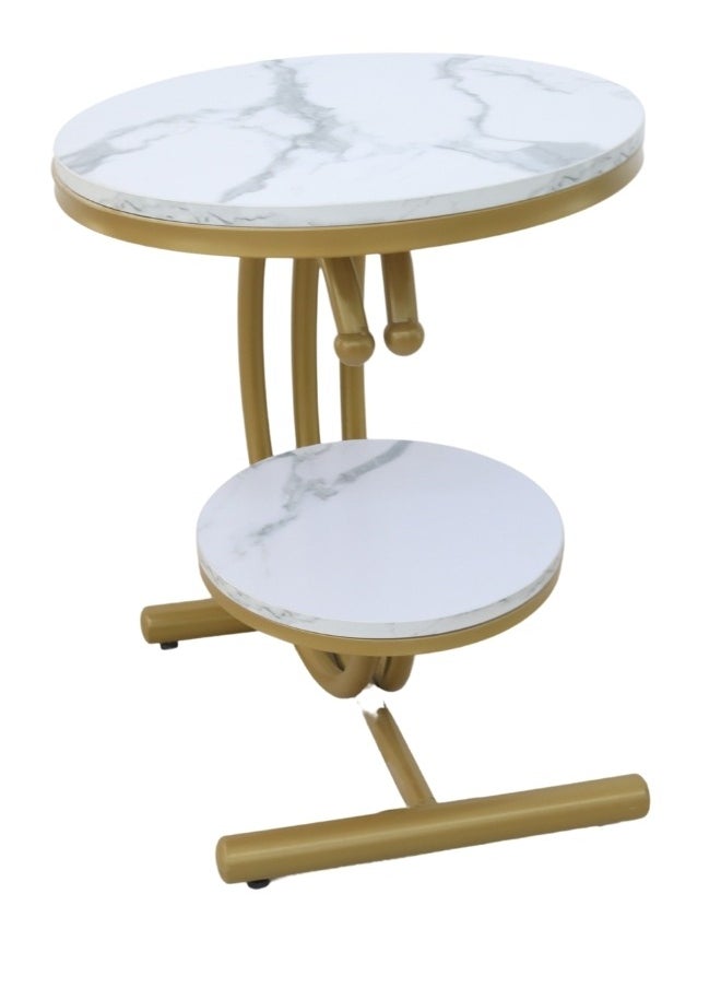SMART HOME Two-tier coffee and tea table, side service table for serving coffee and tea, suitable for the living room, office and bedroom  - Image 1