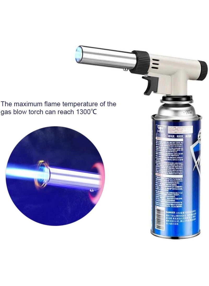 Blow Torch Professional Kitchen Blow Torches Kitchen Cooking Torch Adjustable Flame Gas Torch Ignition Flamethrower Burner Baking, Cooking, Camping and BBQ - Image 4
