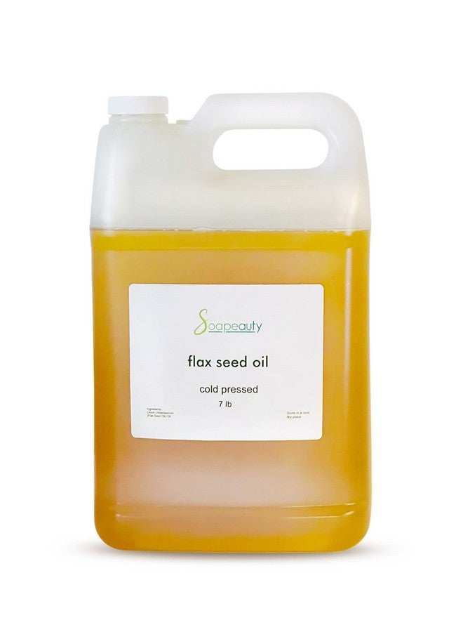 Soapeauty Flax Seed Oil Unrefined Cold Pressed 100% Pure And Natural For Skin Hair And Diy Recipes Source Of Omega3 & Ala 7 Pounds - Image 1