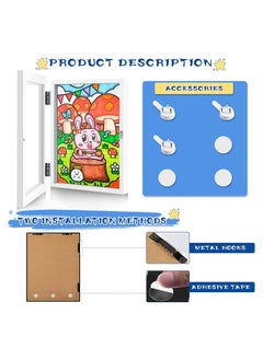 Generic Drawing frame can be filled with 25 x 34cm pictures Suitable for children's painting, children's art project, school, home or office (White)  - Image 3