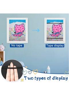 Generic Drawing frame can be filled with 25 x 34cm pictures Suitable for children's painting, children's art project, school, home or office (White)  - Image 5