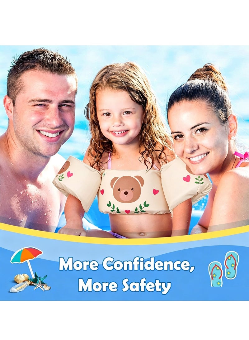 SODANEED Toddler Swim Vest, Water Wings Arm Floaties for 2-8 age, Swim Vest Cute Cartoon Swimming, Swim Arm Bands, Float Sleeves Swimming Armbands for Sea/Pool/Beach - Image 3