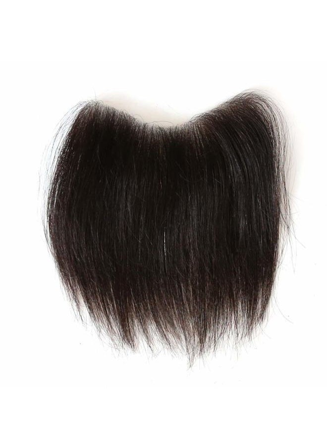 ZigZag Hair - Mens Hairline Toupee 1.5x7inch V-Shape Toupee for Men Real Human Hair Soft Thin Skin Mens Hairpieces Hair Replacement System (1.5x7inch, 1B) - Image 1