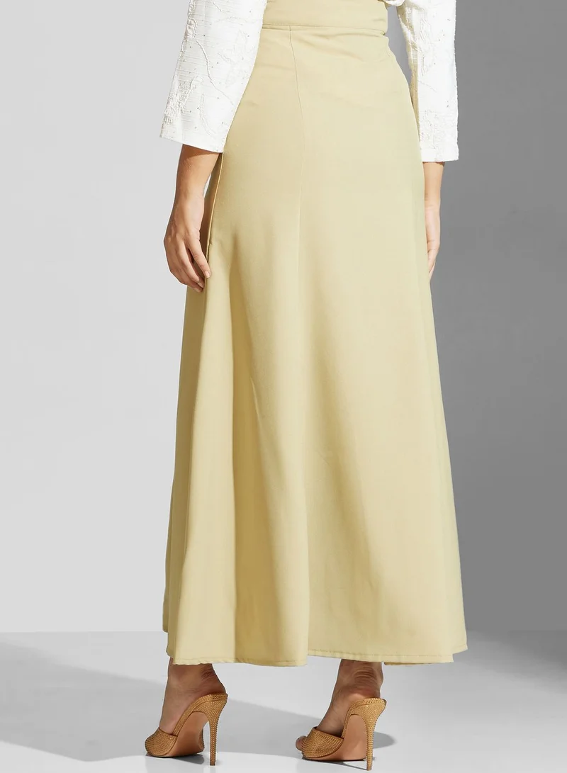 Golden Apple High Waist Tiered Skirt