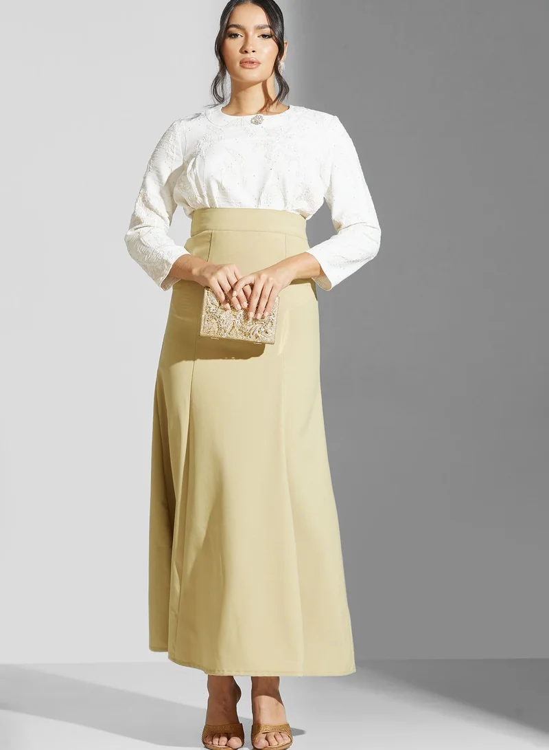 Golden Apple High Waist Tiered Skirt