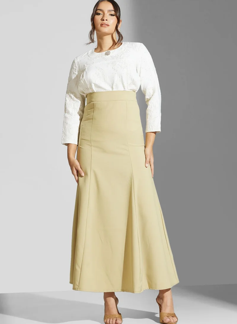 Golden Apple High Waist Tiered Skirt