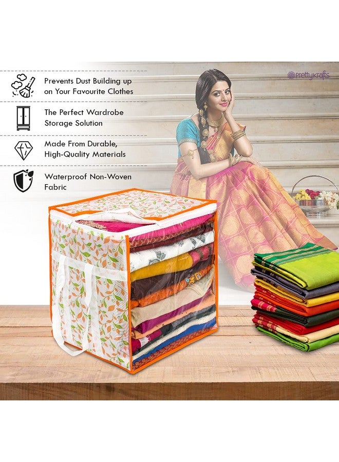 بريتي كرافتس غطاء الساري من PrettyKrafts XL، حقيبة تخزين الملابس، حقيبة تنظيم التخزين، إغلاق بسحاب وواجهة شفافة، حقيبة تخزين الملابس، منظم خزانة الملابس، مقاس (15 × 12 × 15 بوصة)، عبوة من 4 قطع، متعدد الألوان - Image 4