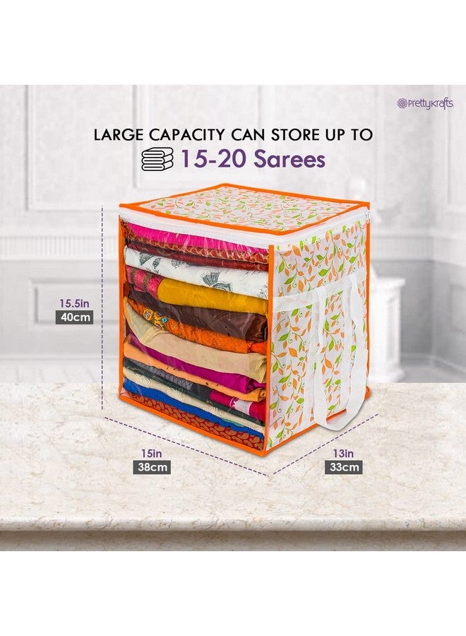 بريتي كرافتس غطاء الساري من PrettyKrafts XL، حقيبة تخزين الملابس، حقيبة تنظيم التخزين، إغلاق بسحاب وواجهة شفافة، حقيبة تخزين الملابس، منظم خزانة الملابس، مقاس (15 × 12 × 15 بوصة)، عبوة من 4 قطع، متعدد الألوان - Image 3