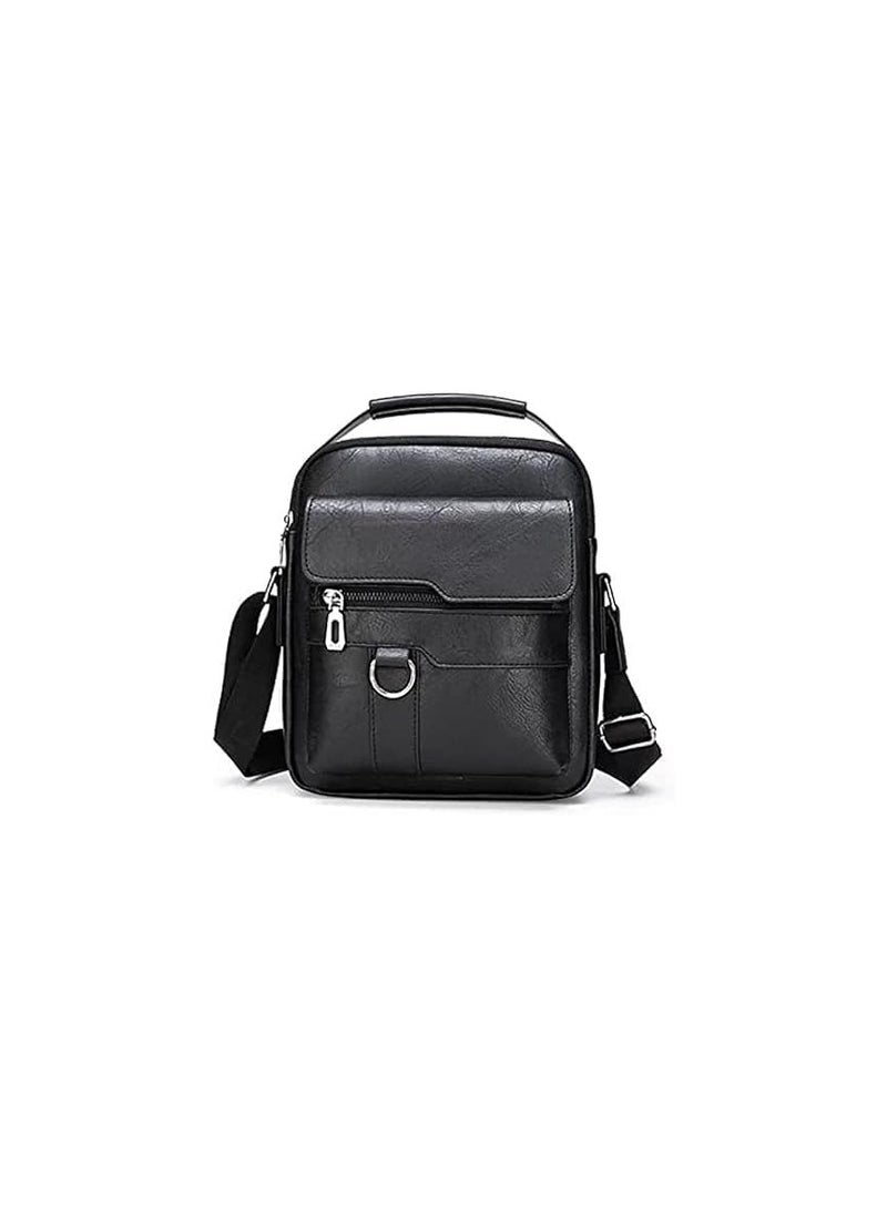 Classic Men’s Genuine Leather Crossbody Bag – Elegant & Practical with Adjustable Strap & Multiple Pockets (Code 220287) - Image 1