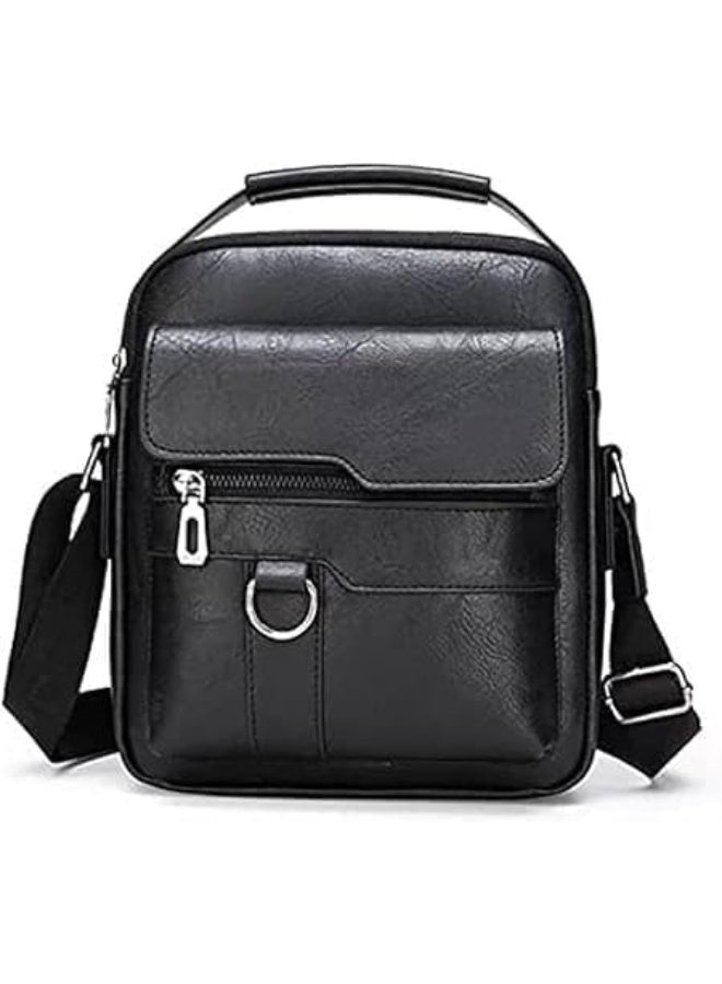 Classic Men’s Genuine Leather Crossbody Bag – Elegant & Practical with Adjustable Strap & Multiple Pockets (Code 220287) - Image 4