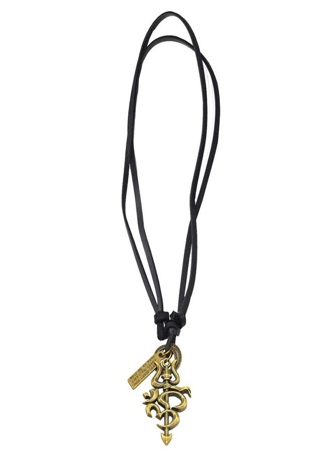 Sullery Lord Shiv Trishul's Pendant for Men and Boys with Rope Chain Gold Plated Brass Necklace Pendant for Men and Boys - Image 3