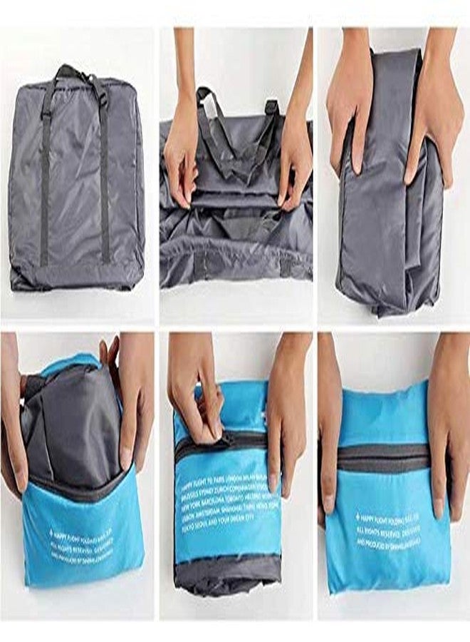 MYZON Polyester Waterproof Foldable Travel Storage Luggage Shoulder Flight Hand Bag for Women & Men Travel Bag Folding Luggage Bag Family Picnic Bag (Multicolour, 1 pc) - Image 5