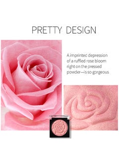 Menow Powder Shimmer Blush, Powdery Blush For Cheeks Tint, Long-Wearing, Natural-Looking Face Foundation Bright Peach Blusher For Daily Wear  - Image 4