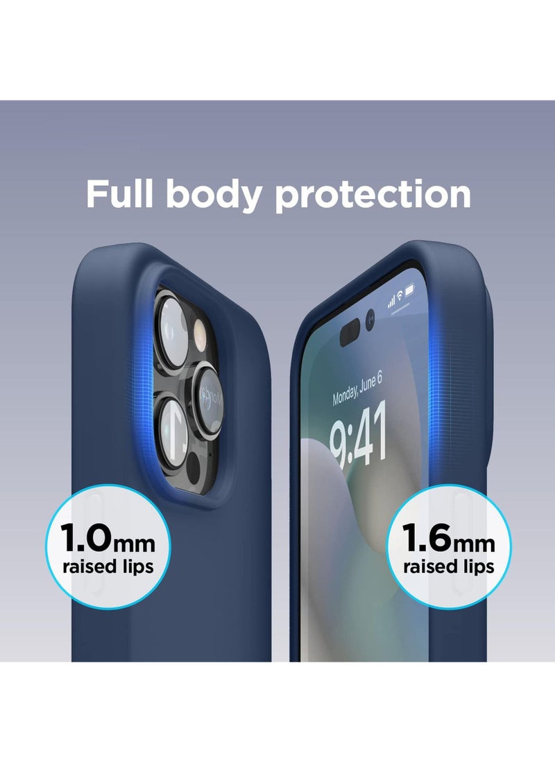 Rock Pow - Compatible with iPhone 15 Pro Case Liquid Silicone Case Full Body Protective Cover Shockproof Slim Phone Case Anti-Scratch Soft Microfiber Lining 6.1 inch - Image 1