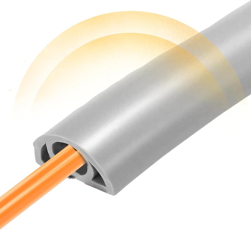 Genérico Electrical Cable for Floor,Floor Cable Cover,PVC Flexible Wire Duct, Fire Retardant Cable Protector - Self Adhesive Floor to Household Management - Image 1