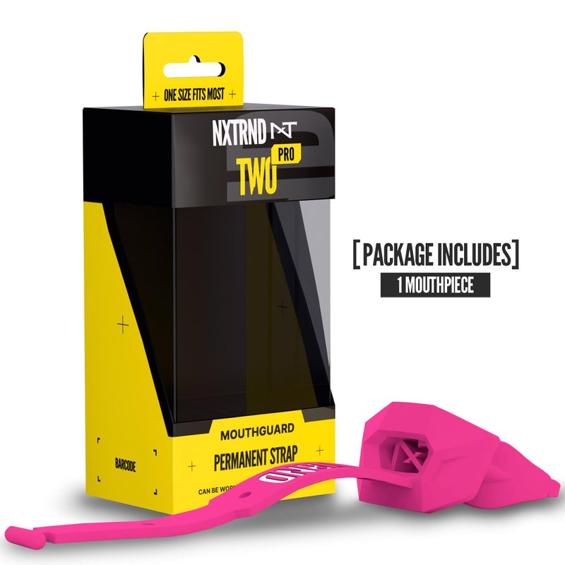 NXT NXTRND Nxtrnd Two Pro Football Mouth Guard  Permanent Strap  Fits Adult & Youth (Pink) - Image 4
