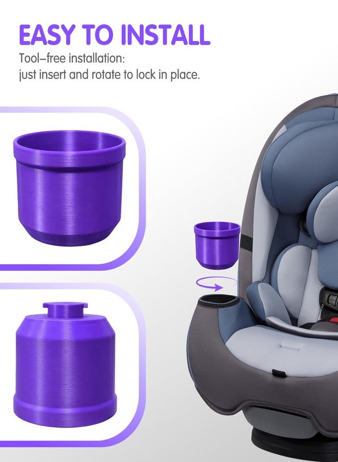 Woorhive Cup Holder Replacement for Safety 1st Grow and Go & EverFit, Maxi-Cosi Pria, Cosco All-in-One Car Seats (Model #C6577), 3 Colors Available - Single Cup Holder, Purple - Image 2