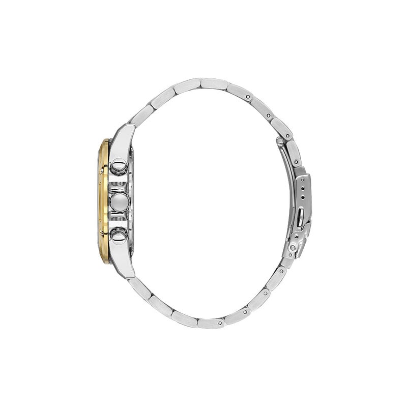 DANIEL KLEIN Men's Stainless Steel Silver and Gold Alloy Case Analog Black Round Sunray Dial Japanese Quartz Exclusive 50 Meters Water Resistant - Image 2