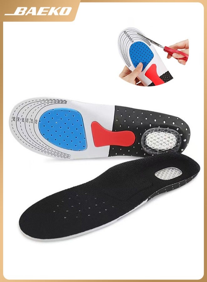 BAEKO Breathable Shock Sport Eva Insole, Cut-To-Fit Shoe Cushion, Comfortable Insoles Relieve Foot Pain& Pressure Pain Cushion for Women & Men, Suitable for Athletic Casual & Work（40-45 Can Cropped） - Image 1