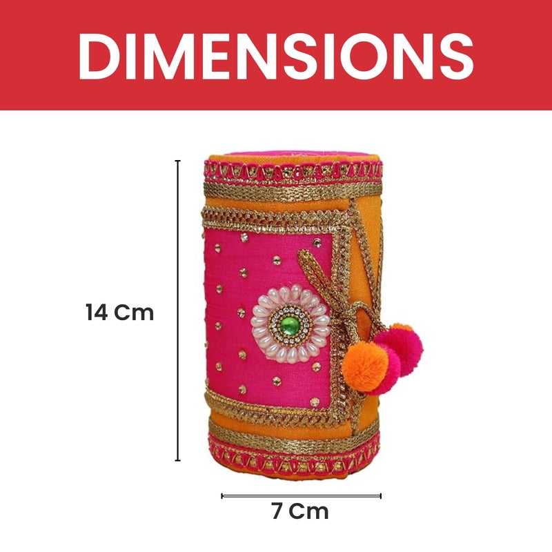PIEPOT Decorative Cash Gift Box for Wedding, Shagun & Jewelry Fabric-Wooden Box | Multipurpose Envelope Box for Festivals, Return Gifts, Bangles, Birthdays & Special Occasions (Pack of 2) - Image 3
