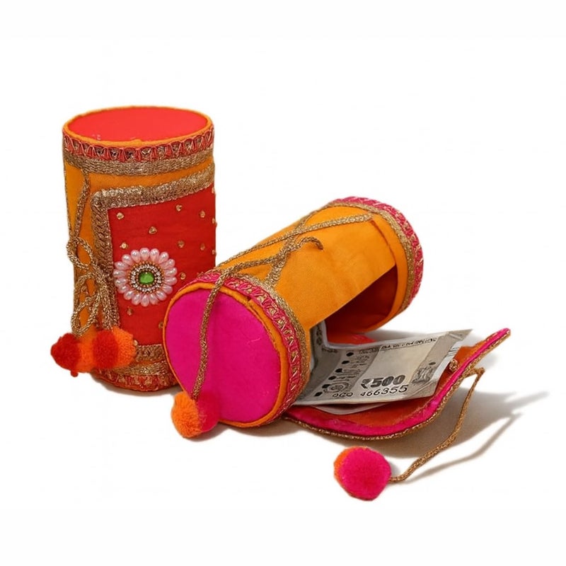 PIEPOT Decorative Cash Gift Box for Wedding, Shagun & Jewelry Fabric-Wooden Box | Multipurpose Envelope Box for Festivals, Return Gifts, Bangles, Birthdays & Special Occasions (Pack of 2) - Image 1