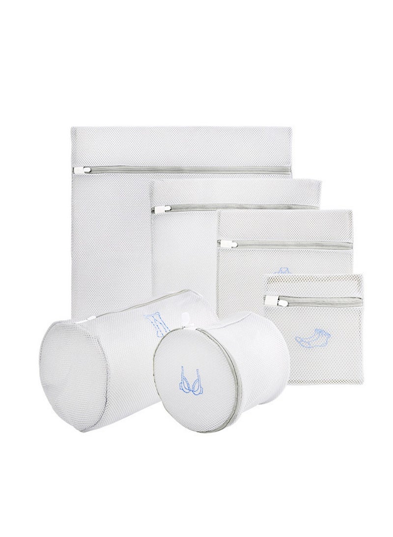 6pcs embroidered wash bag mesh bag thickened double layer bra underwear machine washable clothes laundry bag - Image 1