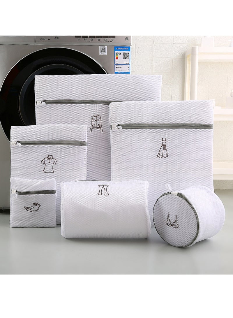 6pcs embroidered wash bag mesh bag thickened double layer bra underwear machine washable clothes laundry bag - Image 2