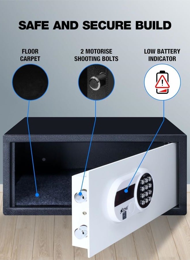 أوزون او لاب توب 24.50 لتر خزنة رقمية | مثالي للمنزل والمكتب واستخدام الفندق والمستندات النقدية | بواسطة الأوزون الهند - Image 3