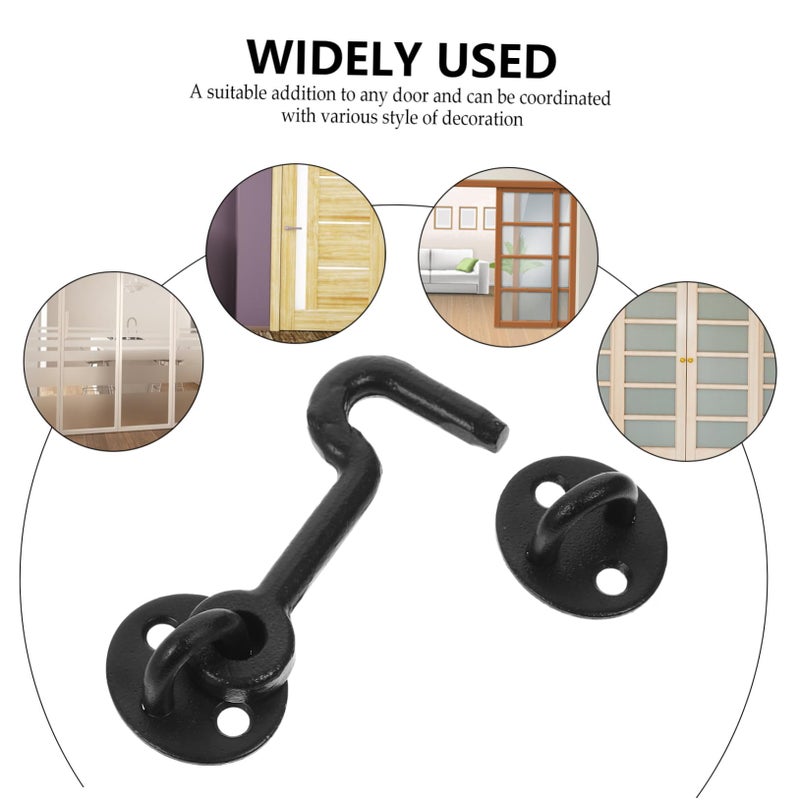 Heavy Duty Cast Iron Window Hook Latch for Curtains Privacy and Garage Storage Easy Installation - Image 5