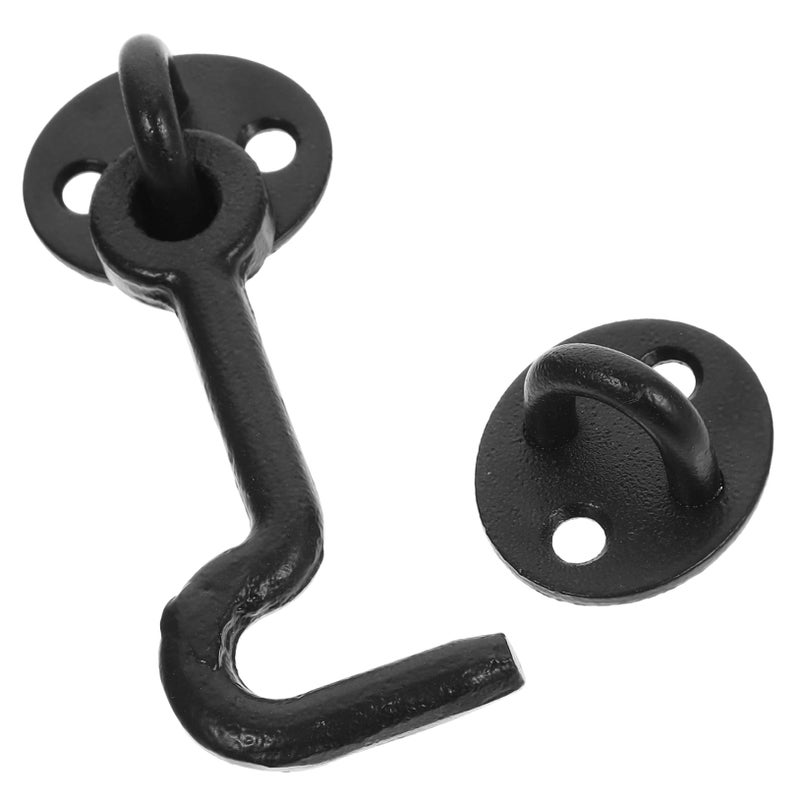 Heavy Duty Cast Iron Window Hook Latch for Curtains Privacy and Garage Storage Easy Installation - Image 2