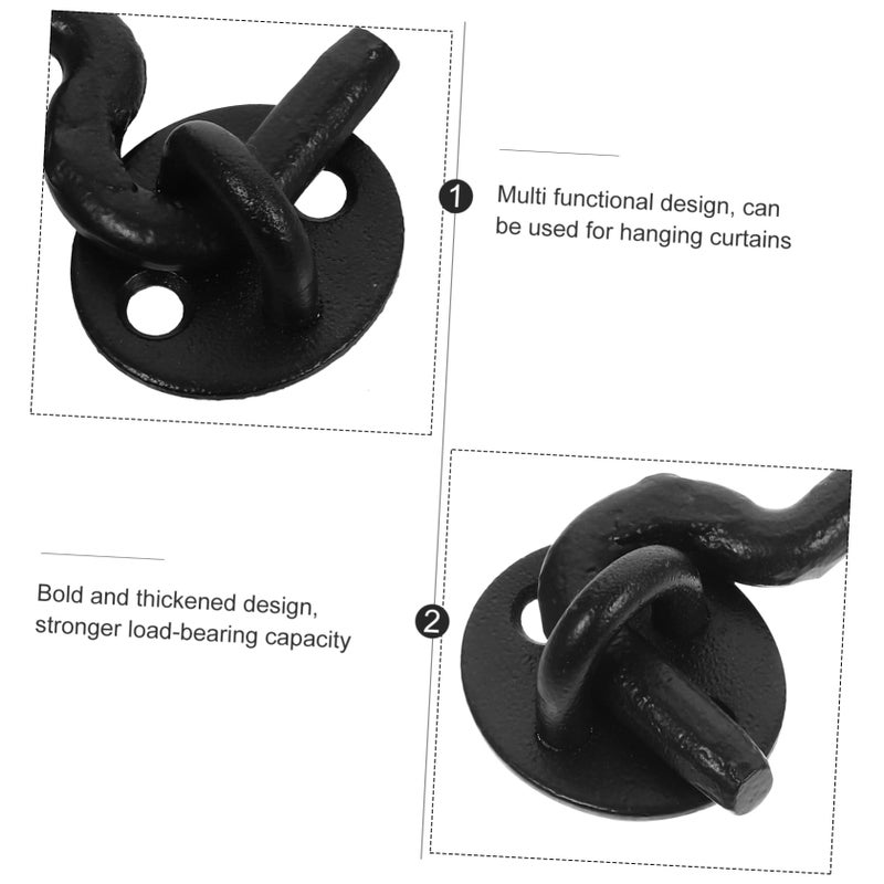 Heavy Duty Cast Iron Window Hook Latch for Curtains Privacy and Garage Storage Easy Installation - Image 3