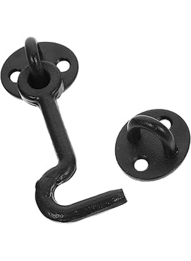 Heavy Duty Cast Iron Window Hook Latch for Curtains Privacy and Garage Storage Easy Installation - Image 1