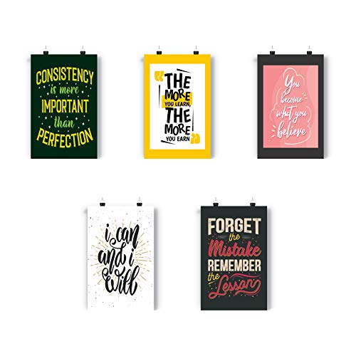 iberry's Motivational Quote Posters for Office and Student Room Walls |motivational posters (Size 28 x 43 CM, Pack of 10)-B(White) - Image 2