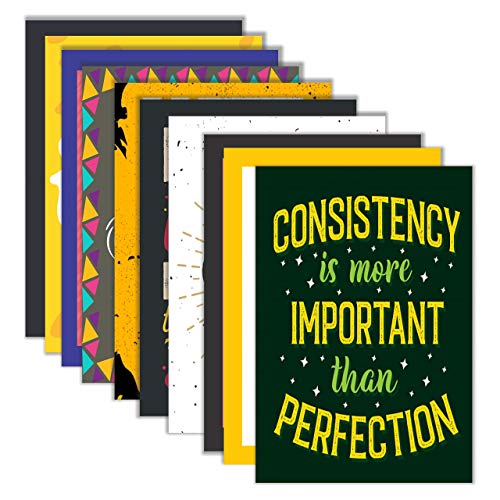 iberry's Motivational Quote Posters for Office and Student Room Walls |motivational posters (Size 28 x 43 CM, Pack of 10)-B(White) - Image 1