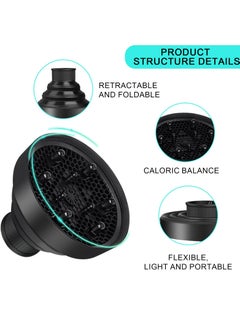 CMGTYYD Hair Diffuser, Professional Blow Dryer Diffuser, Collapsible Diffuser Hair Dryer, Hair Dryer Nozzles for Fine Thick Natural Wave and Frizzy Hair Professional Salon Tool  - Image 4
