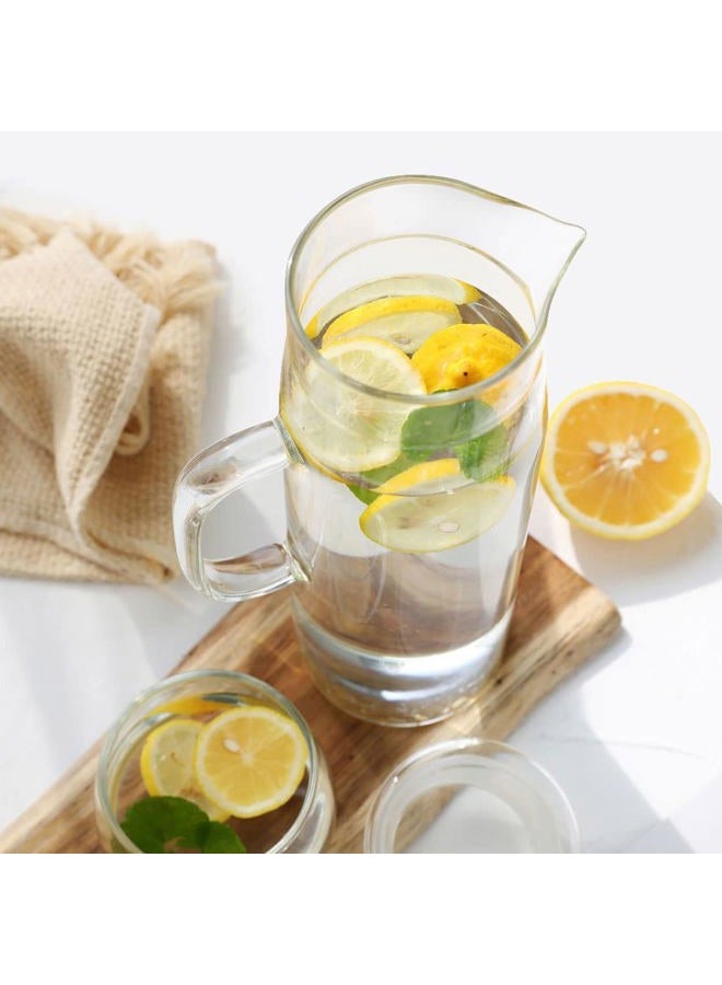 hjn Glass Water Kettle Carafes Glasses Water Container storage 1500mh Glass Water Pitcher With Bamboo Lids - Image 2