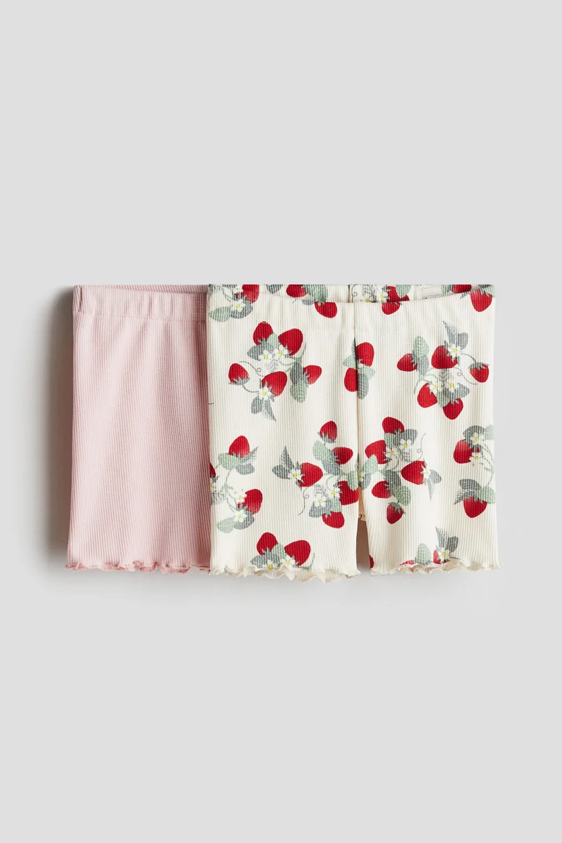 اتش اند ام شورت ضيق بتصميم مرن - عبوة من قطعتين